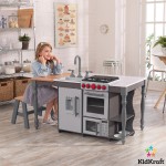 Bucatarie Insula Chef's Cook N Create Island Kitchen Kidkraft cu Masuta si Bancuta cu sunete si lumini